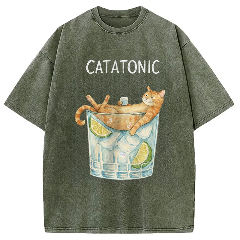 Modecanvas Catatonic DTG Printing Washed T-Shirt