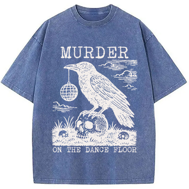 Modecanvas Murder on the Dance Floor DTG Printing Washed T-Shirt