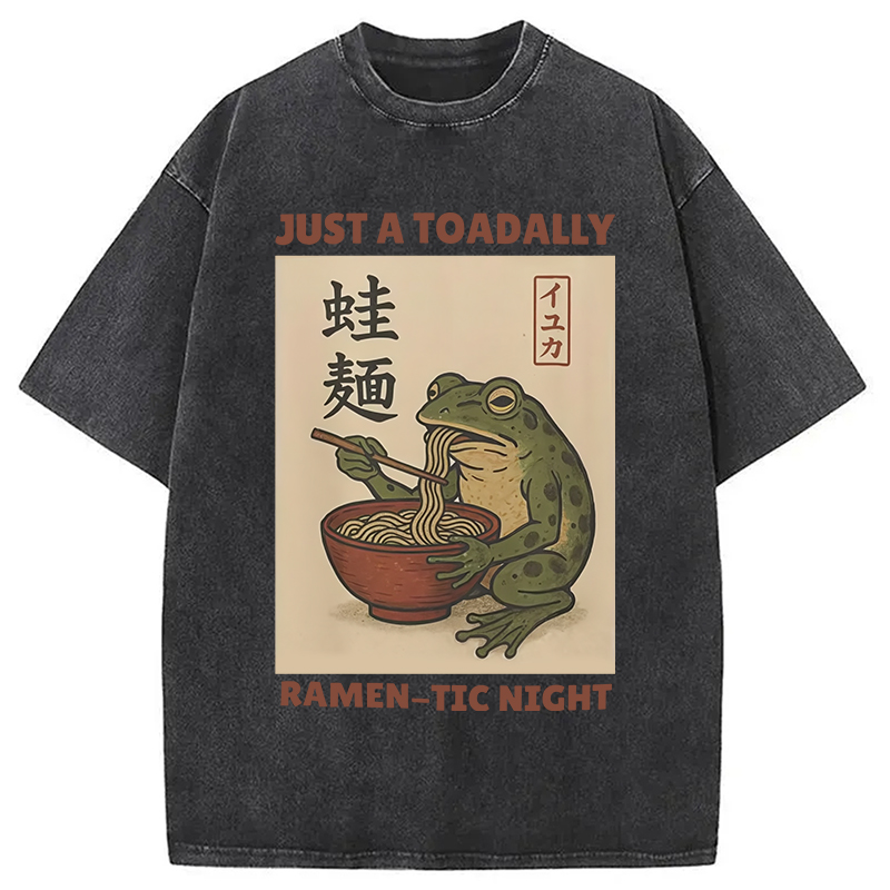 Modecanvas Toadally Fun Ramen Washed T-Shirt