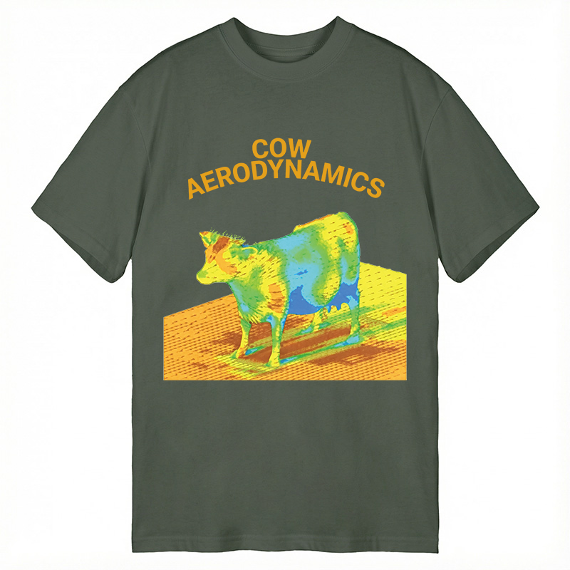Modecanvas Cow Aerodynamics DTG Printing Classic T-Shirt-modecanvas