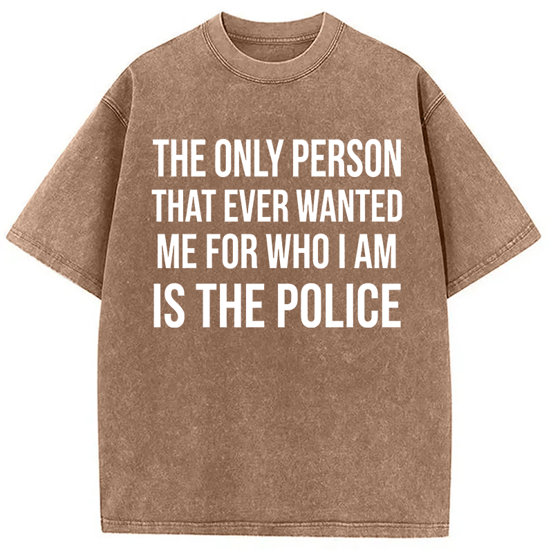 Modecanvas The Only Person DTG Printing Washed T-Shirt