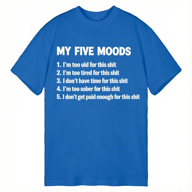 Modecanvas My Five Moods DTG Printing Classic T-Shirt-modecanvas