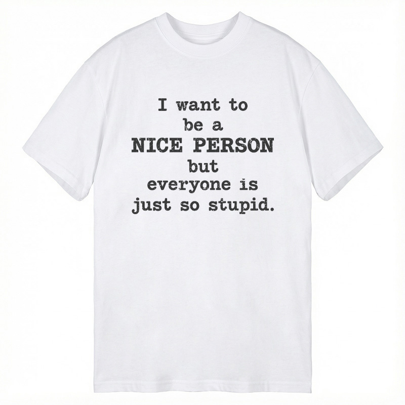 Modecanvas I Want To Be A Nice Person DTG Printing Classic T-Shirt
