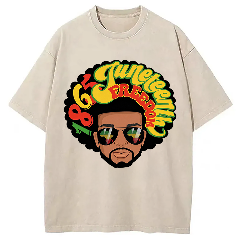 Modecanvas Juneteenth 1865 DTG Printing Washed T-Shirt