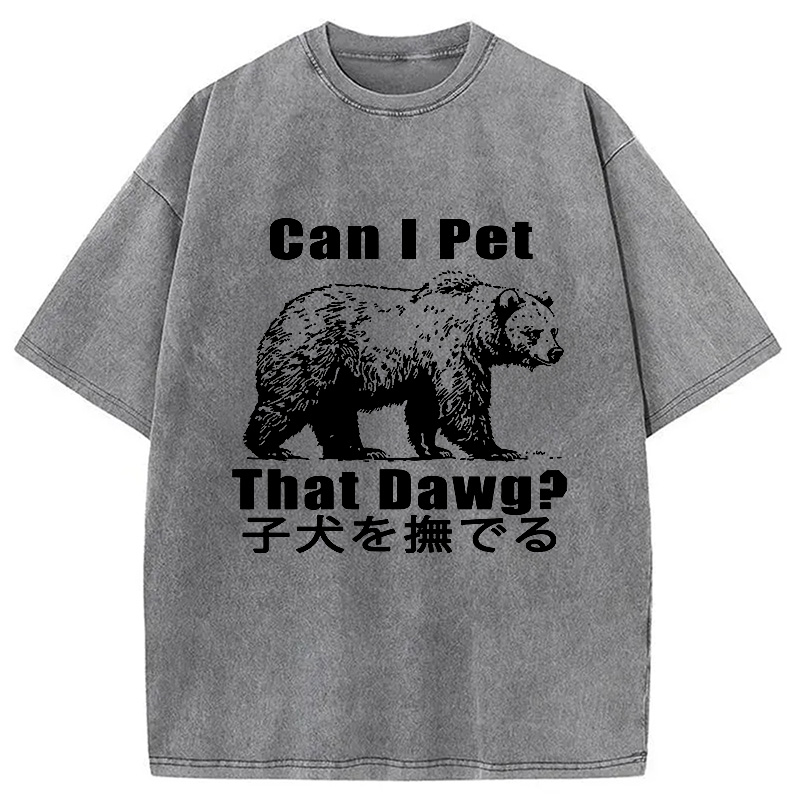 Modecanvas Pet The Bear Washed T-Shirt