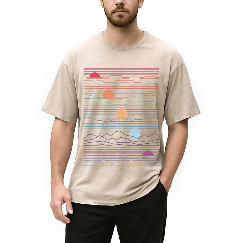Modecanvas Under One Sun DTG Printing Washed T-Shirt
