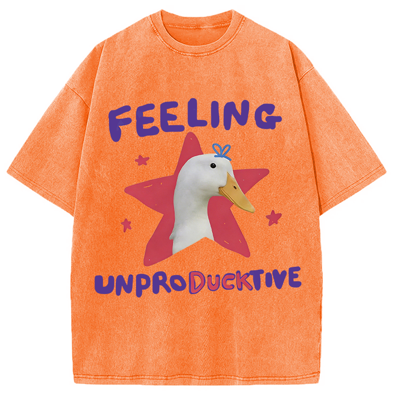 Modecanvas Feeling unproDUCKtive DTG Printing Washed T-Shirt