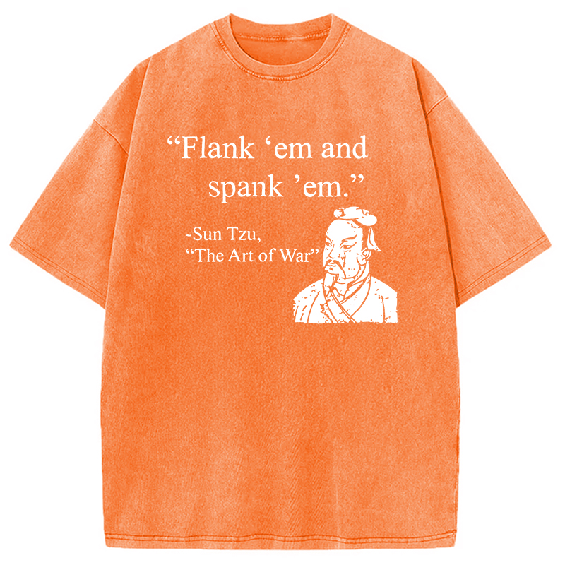 Modecanvas The Art Of War Funny Washed T-Shirt