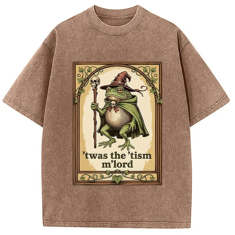 Modecanvas Frog with a Sword Washed T-Shirt
