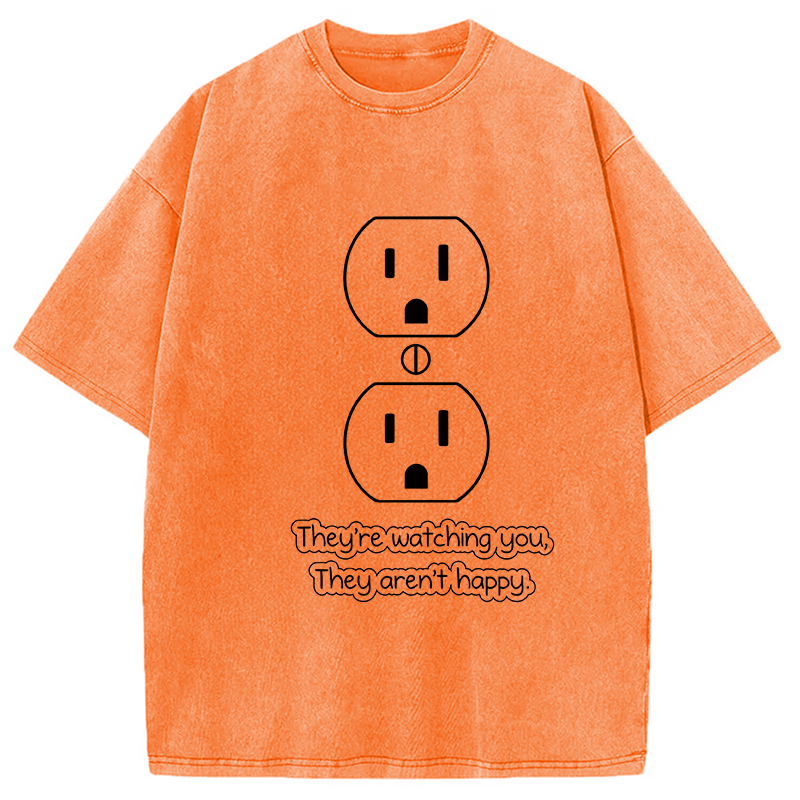 Modecanvas Sad Socket DTG Printing Washed T-Shirt
