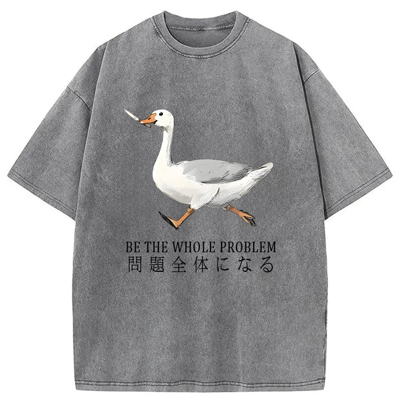 Modecanvas Running Stupid Goose Washed T-Shirt