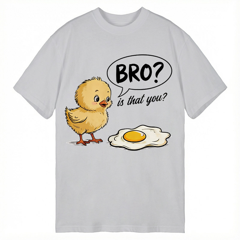 Modecanvas Funny Chick And Egg DTG Printing Classic T-Shirt-modecanvas