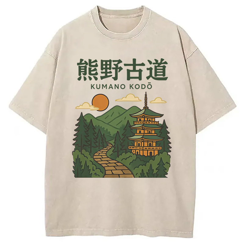 Modecanvas Kumano Kodo Japan Trail Washed T-Shirt