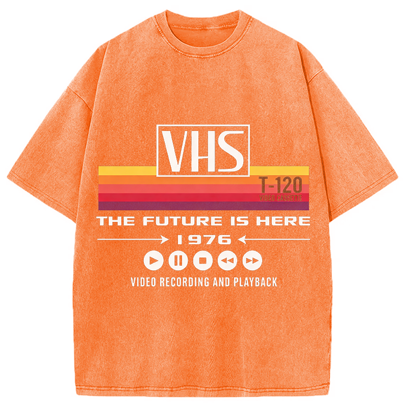 Modecanvas VHS Vintage Washed T-Shirt-modecanvas