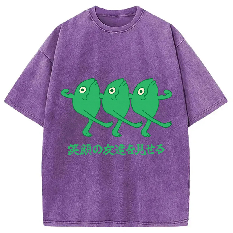 Modecanvas Show Your Smiling Washed T-Shirt