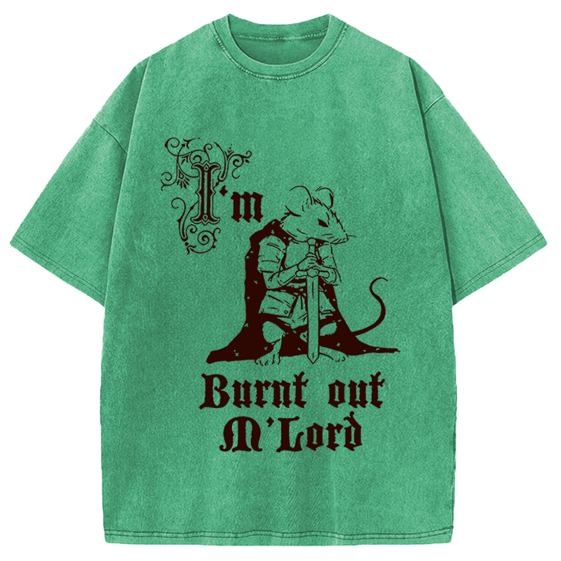 Modecanvas Tired Mouse DTG Printing Washed T-Shirt