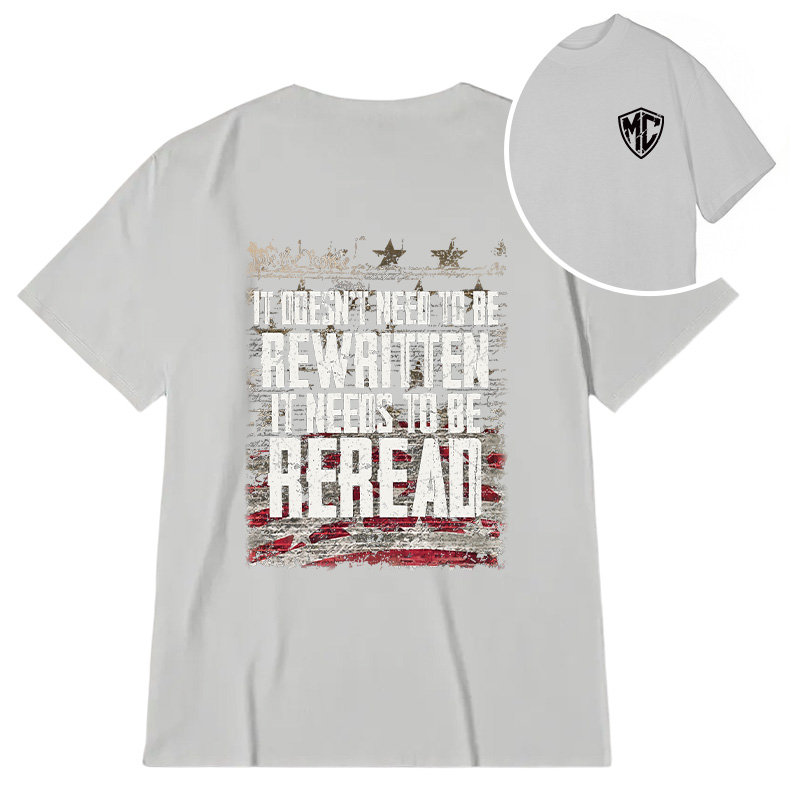 Modecanvas REREAD, Not Rewritten DTG Printing Back Classic T-Shirt