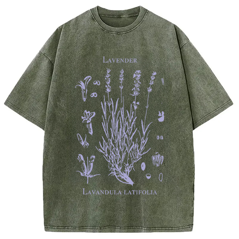 Modecanvas Retro Lavender DTG Printing Washed T-Shirt
