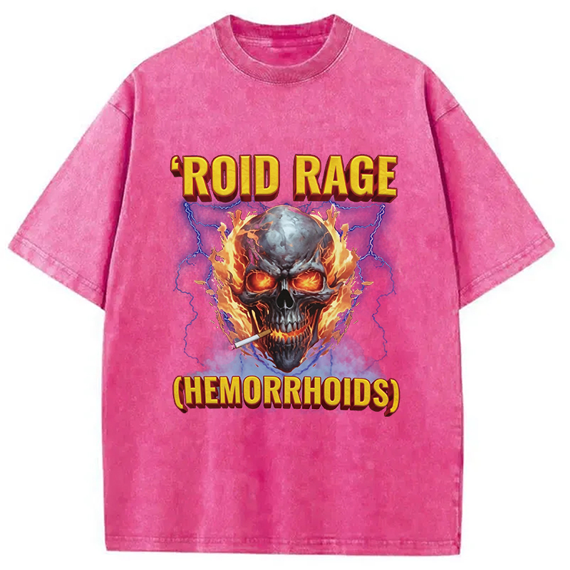 Modecanvas Roid Rage DTG Printing Washed T-Shirt