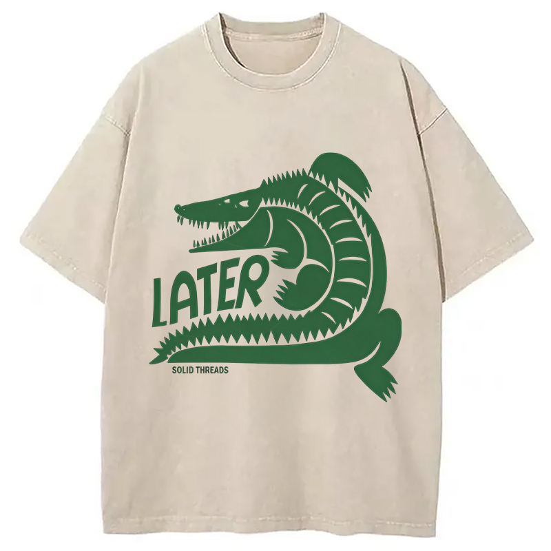Modecanvas Later Gator Washed T-Shirt