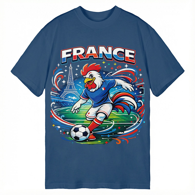 Modecanvas France Rooster Soccer DTG Printing Classic T-Shirt-modecanvas