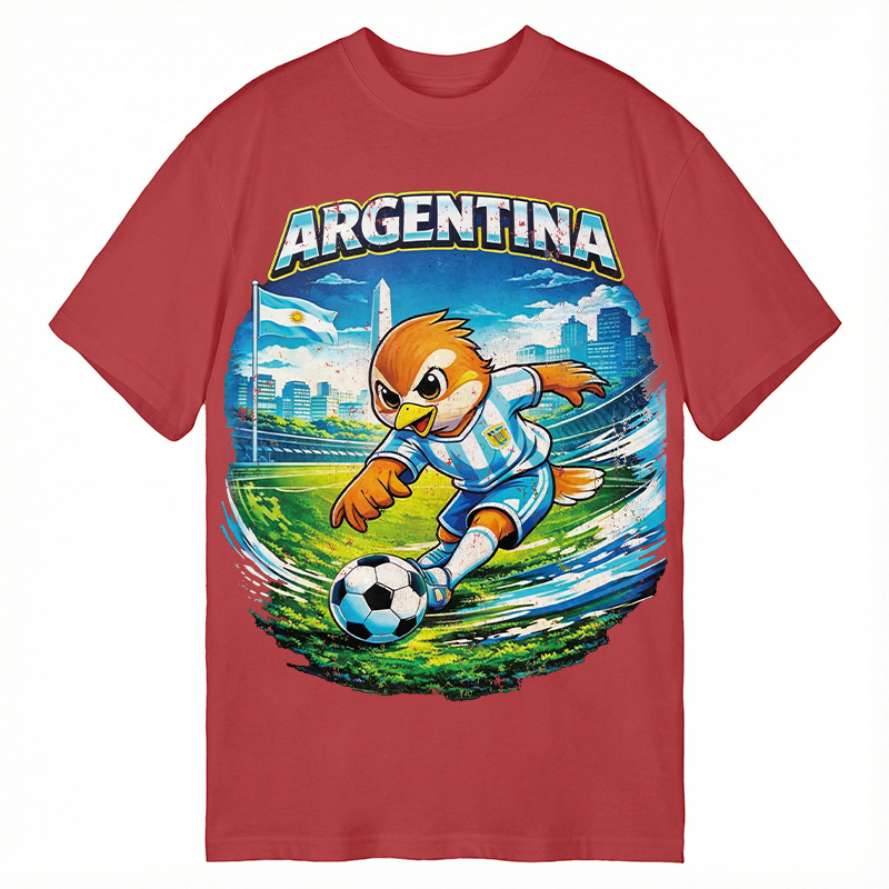 Modecanvas Argentina Rooster Soccer DTG Printing Classic T-Shirt-modecanvas