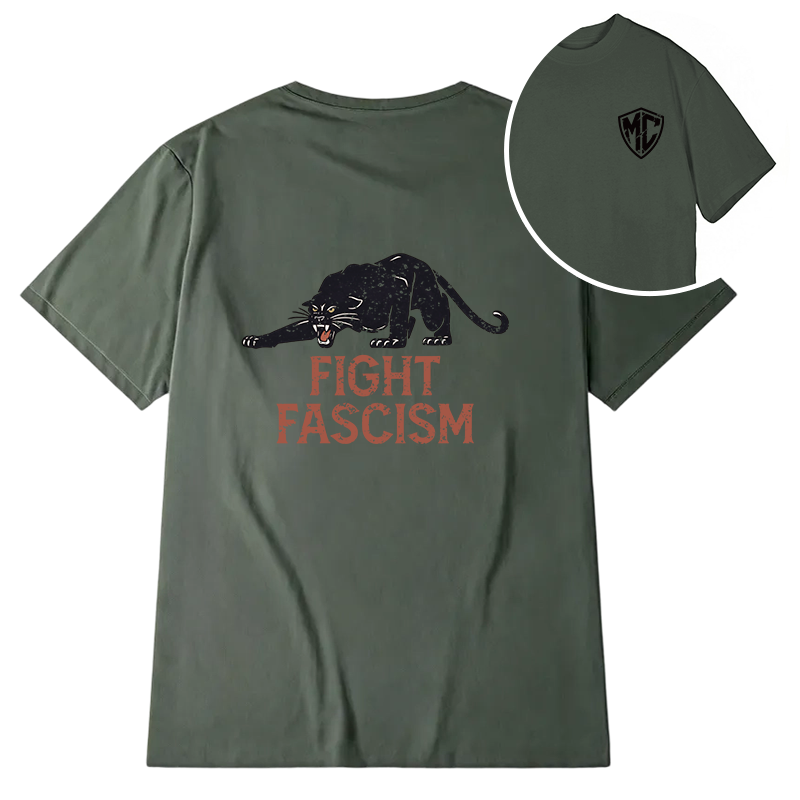 Modecanvas Fight Black Panther DTG Printing Back Classic T-Shirt