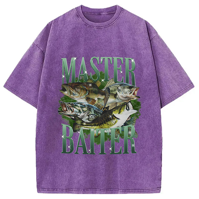 Modecanvas Master Baiter Retro Washed T-Shirt-modecanvas