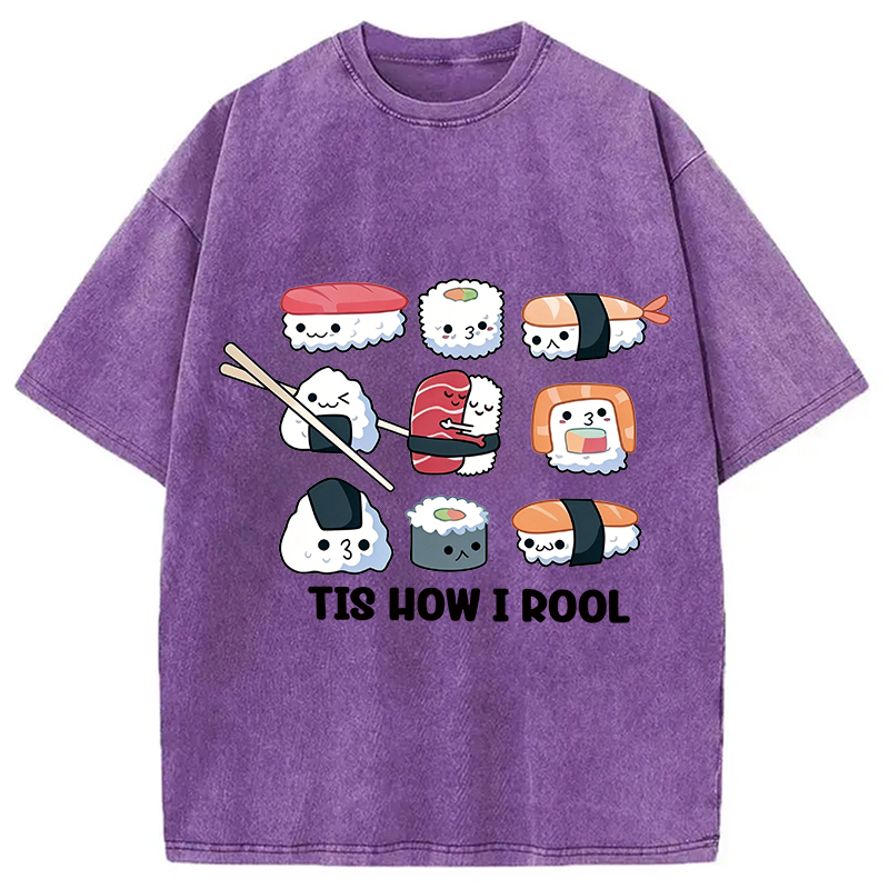 Modecanvas How I Roll DTG Printing Washed T-Shirt-modecanvas