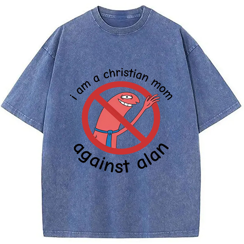 Modecanvas Funny Smiling Washed T-Shirt-modecanvas