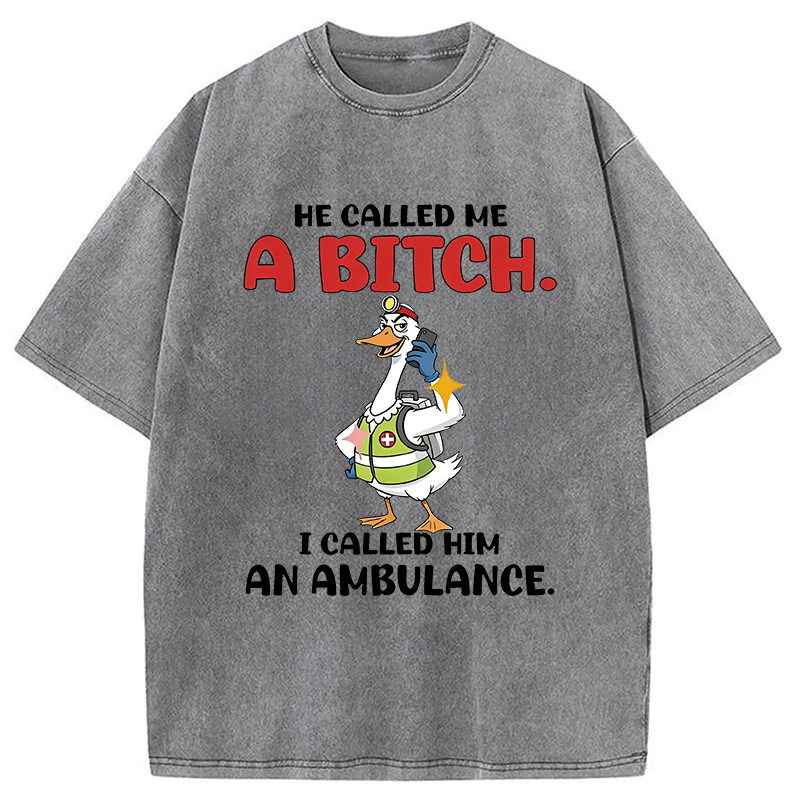 Modecanvas Duck Cancer DTG Printing Washed T-Shirt