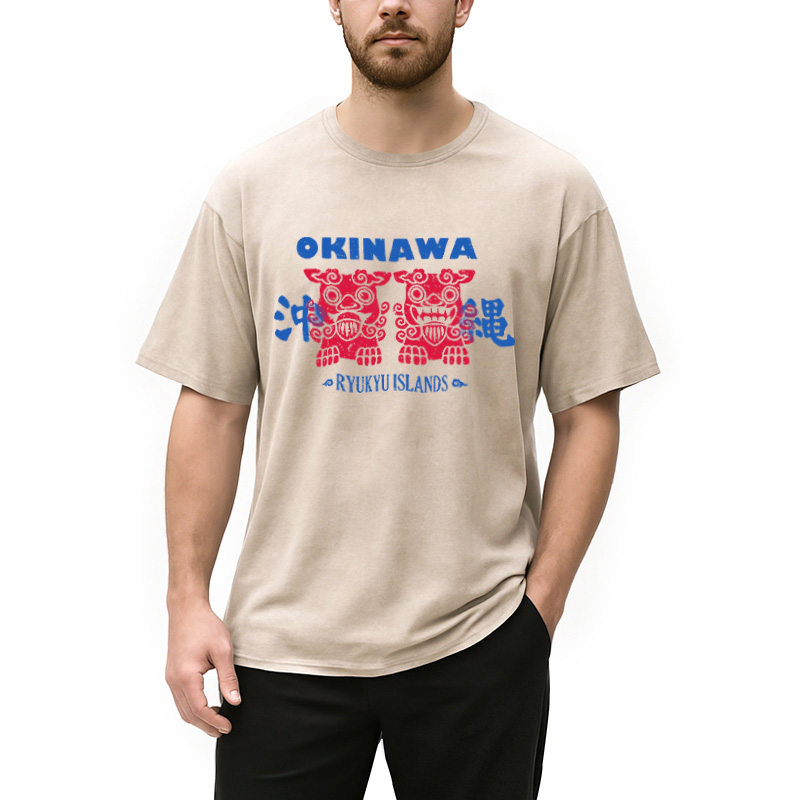 Modecanvas Okinawa Mascot Washed T-Shirt