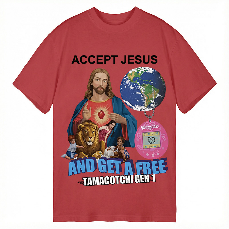 Modecanvas Accept Jesus DTG Printing Classic T-Shirt-modecanvas