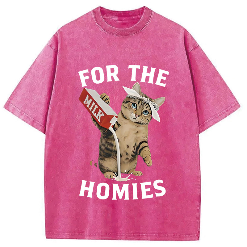 Modecanvas For The Homies Cat Washed T-Shirt