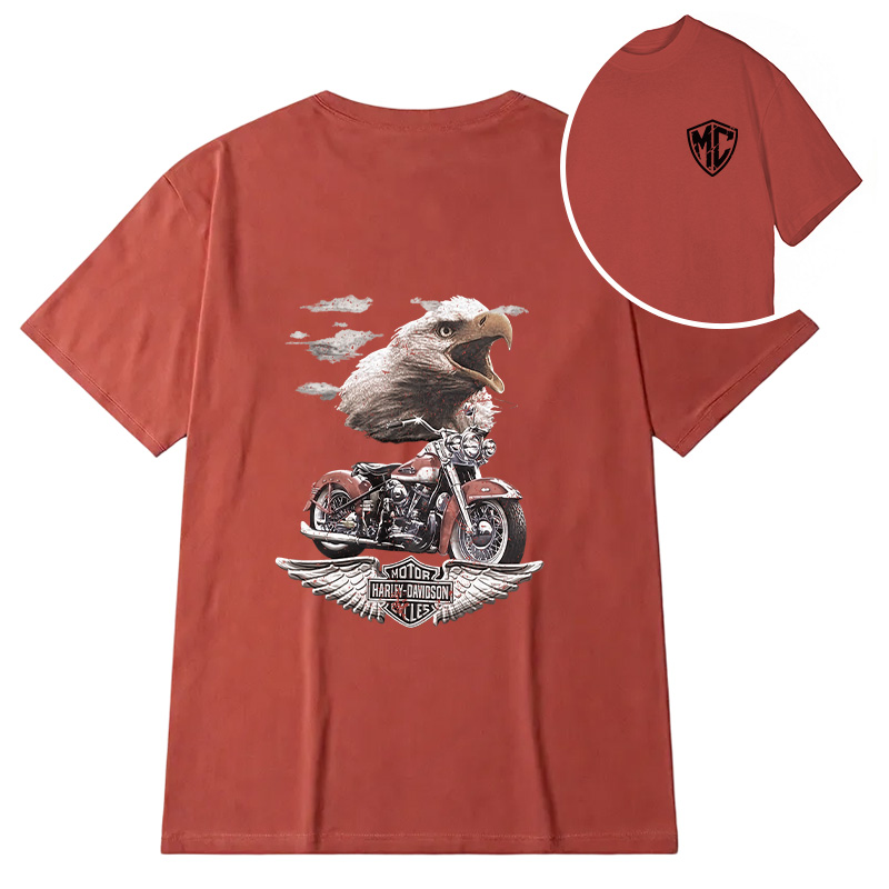 Modecanvas Harley Davidson DTG Printing Back Classic T-Shirt