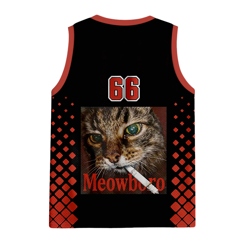 Modecanvas Funny Smoking Cat Meme Jersey Tank