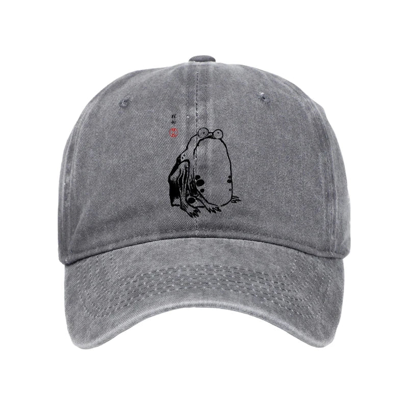 Modecanvas Grumpy Frog Matsumoto Hoji Washed Cap-modecanvas