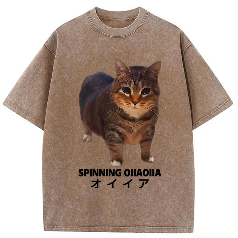 Modecanvas OIIAOIIA Cat Washed T-Shirt