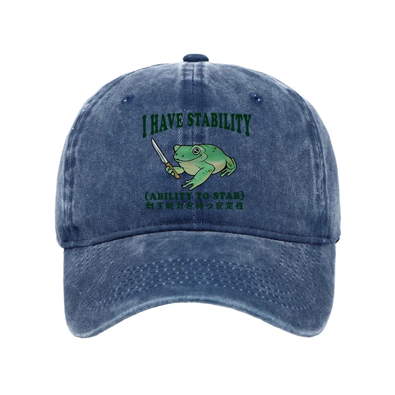 Modecanvas Mentally Stable Assassin Frog Washed Cap-modecanvas