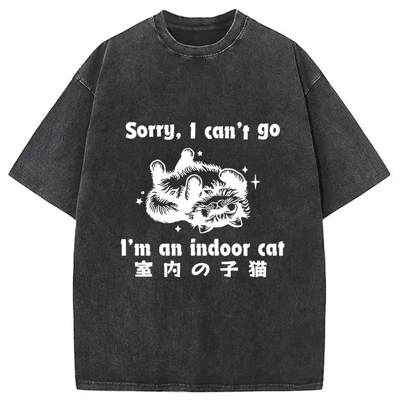 Modecanvas House Cat Washed T-Shirt