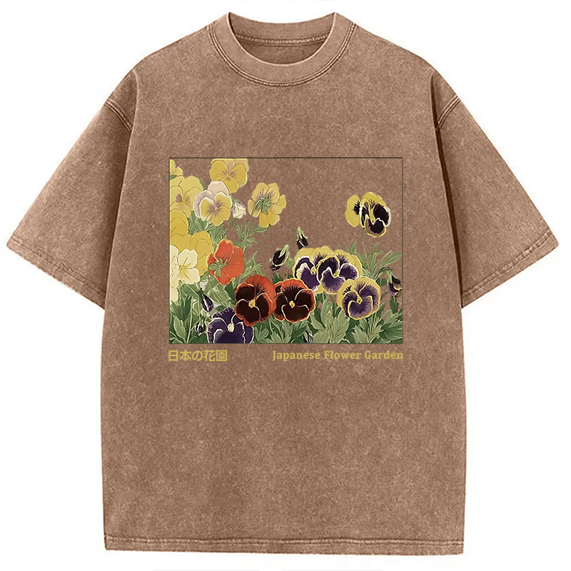 Modecanvas Beautiful Garden Washed T-Shirt