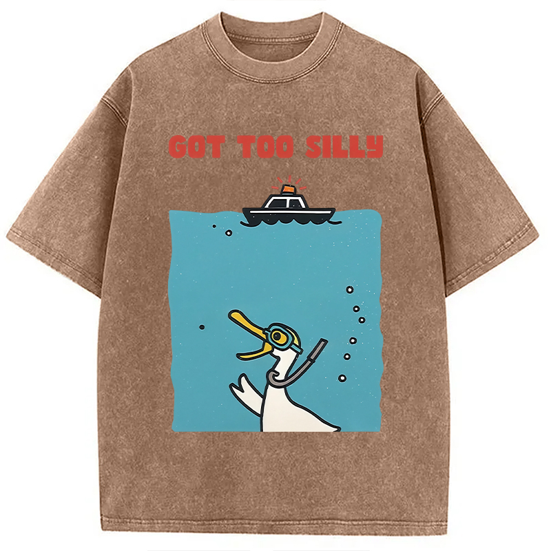 Modecanvas Diving Goose Washed T-Shirt