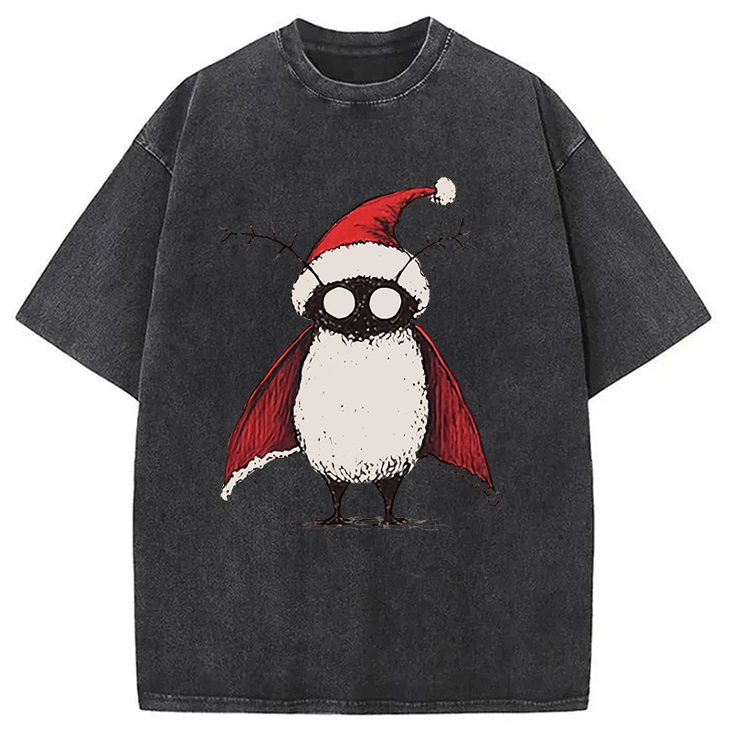 Modecanvas Mothman Christmas Washed T-Shirt