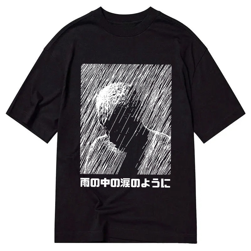 Modecanvas People In The Rain DTG Printing Classic T-Shirt-modecanvas