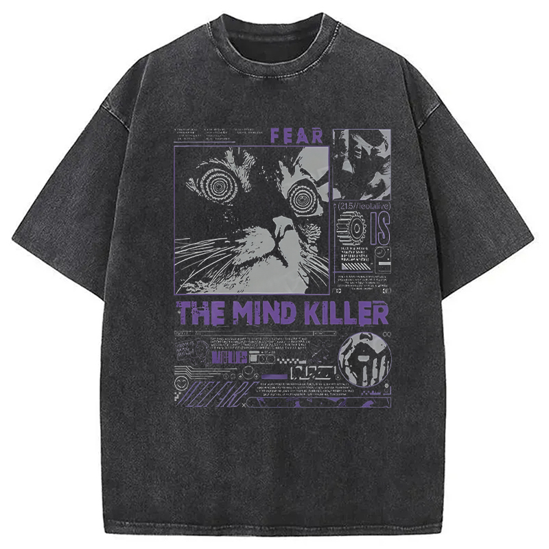 Modecanvas The Mind Killer DTG Printing Washed T-Shirt-modecanvas