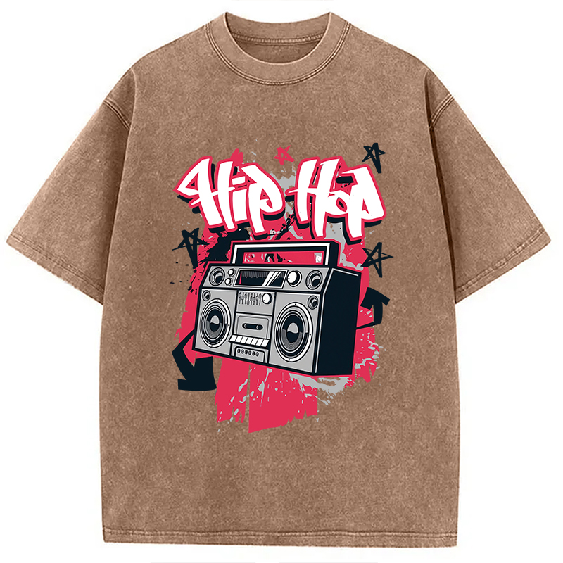 Modecanvas Hip Hop Style Washed T-Shirt