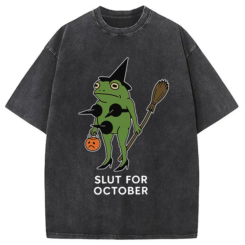 Modecanvas Slut For October Washed T-Shirt