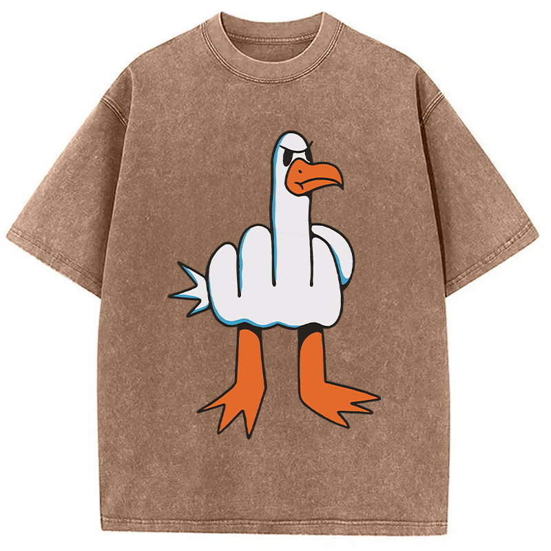 Modecanvas Rude Seagull Washed T-Shirt