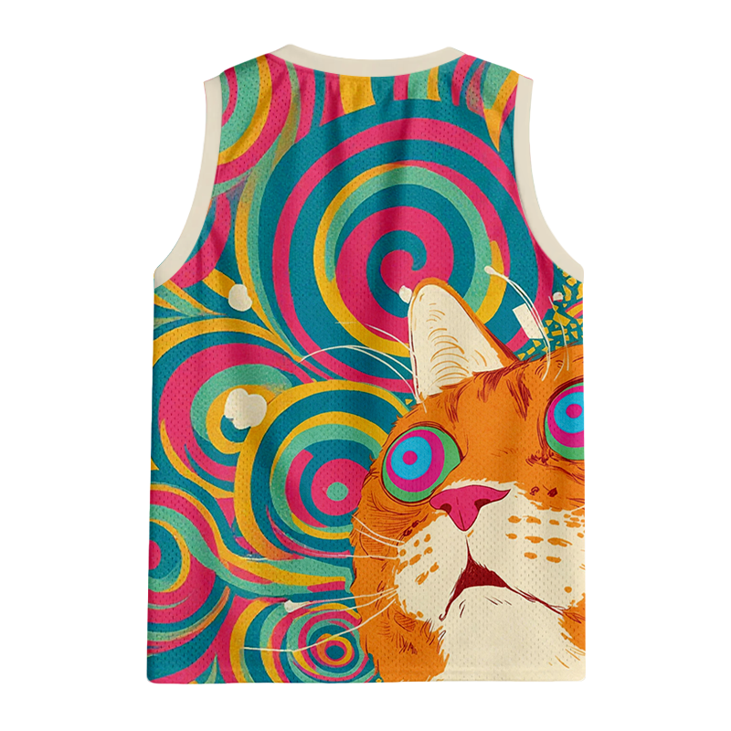 Modecanvas Colorful Cat Jersey Tank
