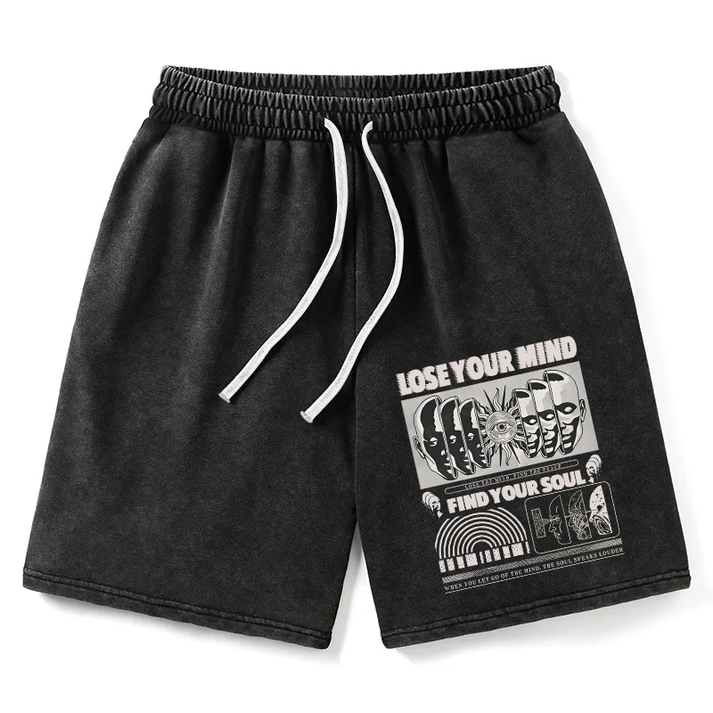 Modecanvas Lose Mind Find Soul Washed Short